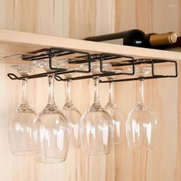 Kitchen Storage Wine Glass Hanging Rack Punch-free Heavy Duty Holder Goblets Drinkware Organiser Hanger Bar Home