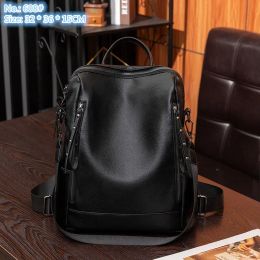 Backpack Wholesale ladies shoulder bag 3 Colours simple and versatile lychee pattern handbag soft and comfortable leather backpack street tr