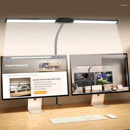 Table Lamps Double/Single Head LED Clip Remote Control Desk Lamp Architect For Home Office Lighting 5 Color Modes And Dimmable