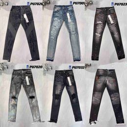 Purple Jeans Designer Pants Mens Men Pant for Black 2023 New Style Embroidery Self Cultivation and Small Feet Fashion Womens Y2T5 Y2T5 EOMX