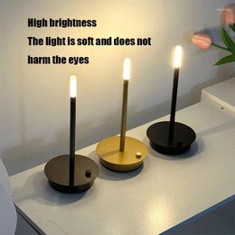 Table Lamps Outdoor Camping Candle Light USB Charging Atmosphere Led Decorative Lamp Bar Bedside Nightlight