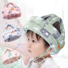 Caps Hats Baby and toddler hats safety helmets soft and comfortable heads adjustable learning and walking crash pads for safety protection Y240517