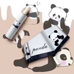 Umbrellas Cute Panda Pattern Fully Automatic Folding Umbrella For Rain Sun And UV Protection Travel 1pc