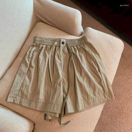 Women's Shorts Parachute Thin Summer Sale Lace-up Elastic Waisted Casual Trousers Solid Loose Korean Style Wide Leg Pants Women Clothing