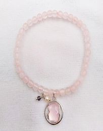 Silver Rhodonite Camille Bracelet With Rose Quartz Iolite And PearlAuthentic 925 Sterling Silver bracelets Andy Jewel 7121616403677951