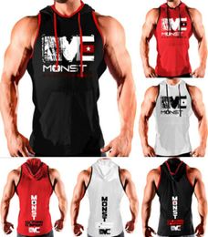 Hirigin 2019 Newest Casual Men Hoodie Vest Muscle Stringer Bodybuilding Gym Tank Tops Sleeveless Hooded TShirt Cotton Clothes4074700