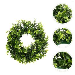 Decorative Flowers Outdoor Spring Wreath Eucalyptus Artificial Wreathes Home Hanging Decoration Leaves Plastic Simulation Baby