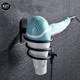 Hair Dryer Organizer Rack Aluminum Bathroom Hairdryer And Straightener Holder Wall Mounted Shelves Accessories Blower 240514