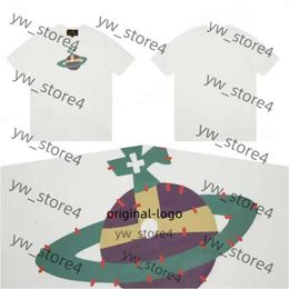 Viviane Westwood shirts Designer Viviane Men Women Wests Wood Tshirt Streetwear Short Sleeve Woman Luxury Cotton Tees Polos Mens Print Tshirts Multicolor Tee a42c