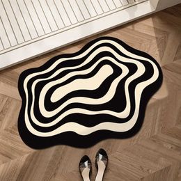 Carpets Irregular diatom mud floor mat bathroom absorbent quick drying foot household anti slip foyer H240517
