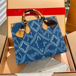 Designer Women Tote Bag Resort 24 High Quality Denim Shopping Bag Large Capacity Handbag Fashion Ladies Shoulder Bag