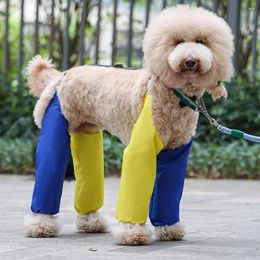 Dog Apparel Adjustable For Dogs Waterproof Anti-dirty Sleeves Outdoor Protection Pet Pants With Collar