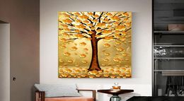 Nordic Abstract Art Golden Money Tree Canvas Painting Wall Art Pictures for Living Room Home Decor No Frame3079706