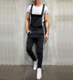 Yfashion Men Distressed Denim Pants Mens Carpenter Overalls Bib Jumpsuits Moto Biker Jean Pants Jeans Homme Fashion Streetwear2356853