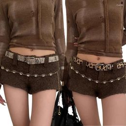 Belts Girl Waistband Western Cowgirl Skinny Belt Leopard Print For Jeans