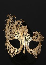 Women Iron Mask Halloween Metal Diamond Phoenix Mask Half Face Party Mask7794924