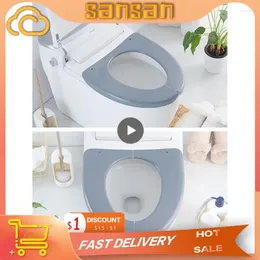 Toilet Seat Covers 38x40cm Folding Cover Plastic Pads Portable Bathroom Accessiories Nordic Washable Waterproof