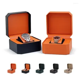 Watch Boxes PU Leather Flip Top High-end Case Customised LOGO Band For Storage Collection Packaging Jewellery Gift Box