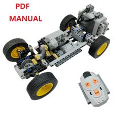 Other Toys Professional RC automotive building block four-wheel drive 4WD differential mechanical dual power motor educational toy