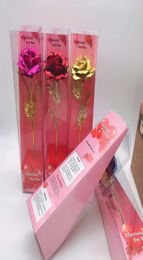 Party Tanabata Valentine039s Day Decoration Colour Roses Starry Sky Glowing Gold Foil Rose Gift Box For Women3340936