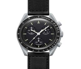 Fashion Planet Moon Watches Mens Top Luxury Brand Waterproof Sport Wristwatch Chronograph Leather Quartz Clock Relogio Masculino3885636