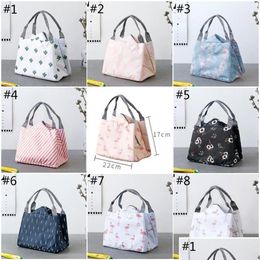 Handbags Designer Handbag 8 Style Portable Flamingo Lunch Bag Cooler Thermal Insation Bags Travel Picnic Food Box For Women Girls Dr Dhw8Z