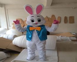 2018 High quality Professional Halloween Easter Bunny Mascot Costumes Rabbit Adult Size Easter Christmas8238262