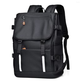 Backpack Nylon Waterproof Men Black Leisure Outdoor 15.6 Inch Laptop Back Pack