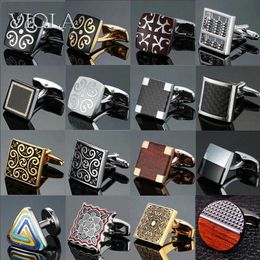 Cuff Links High end luxury retro stainless steel cufflinks wedding business mens copper sleeve buttons multiple design accessories gifts