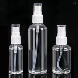 Storage Bottles Refillable 30ml 50ml 100ml Clear PET Plastic Portable Spray Bottle Empty Perfume Container