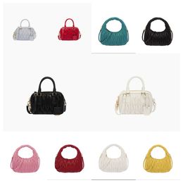 2024 New High quality miui hobo logv luxury crossbody bags designer women lady shoulder fashion black Bag mini white summer pink purses designer handbag 10A