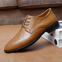 Casual Shoes Genuine Leather Men Oxford British Style Mens Cowhide Brand Male Business Footwear Soft Formal Dress