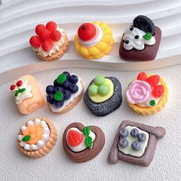 New10PCS 1:6 Assorted Miniature Dollhouse Food Cake Dessert Snack for BJD Doll Accessories Girls Toy