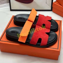 Designer Slippers For Women Chypre Slides H Sandals Classics Summer Beach Sandal Foam Runners Womens Slipper Orange Black Brown Flat Slide Rubber Flip Flops 461