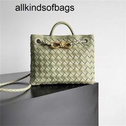 Andiamo Sheepskin 2024 Summer Braided Brass Metal Knot Single Shoulder Crossbody Handbag Women's Bag