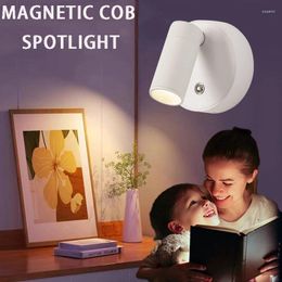 Wall Lamps 1pc Lights LED Sconces Wireless Magnetic Lamp Cordless Mounted Reading Ceiling Spotlight For Bedside Home