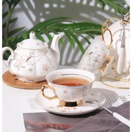 Cups Saucers Simple European Bone China Coffee Cup Set Luxury Ceramic Tea English Afternoon