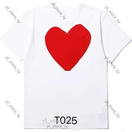commes des garcon Designer Mens T Shirt Japanese Red Love commes t shirtWomens Complete Label Tshirt Badge Cotton Embroidery commes des garcon t shirt 1166