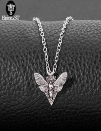 whole Death Head Butterfly Necklace Moth Mini Cute Pendant Neckalce For Women Pagan with card men jewelry gift61541762437396