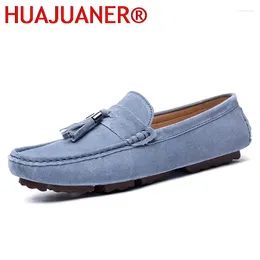 Casual Shoes Fashion Leather Suede Tassel Loafers Men Classic Business Driving Vintage Designer Flats Male Slip On Men's