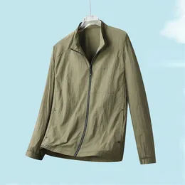 Men's Jackets Top Grade Summer Sunscreen Stand Collar 2024 Men Fashion Korean Slim Fit Thin And Light Comfortable Coats