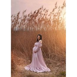 New Maternity Dresses Photoshoot Clothes Linen Cotton Dress For Pregnant Women Photo Shooting Pregnancy Retro Loose Fitting Gown