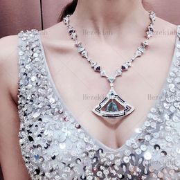 Hezekiah Big skirt necklace High quality luxury ladies Dance party Ladies and Temperamentt Inlaid with AAA zircon Exquisite 236Z