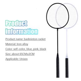 2pcs Badminton Racket Set Ultralight Split Ferro Alloy Adult With Bag Attacking And Defending 240516