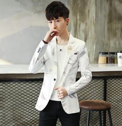 Men slim fit blazer 2018 Autumn Classic One button M3XL 3 Colours Lined good quality Business suit Jacket slim red Black white6535150