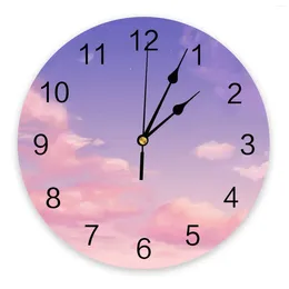 Wall Clocks Sky Clouds Clock Large Modern Kitchen Dinning Round Bedroom Silent Hanging Watch