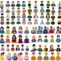 Other Toys Building block action doll mini city character girl soldier farmer worker chef city character robot movie character s5178