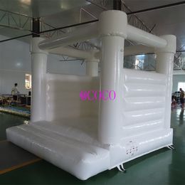outdoor activities 3x3m 10x10ft inflatable wedding bouncer jumping bouncy castle for kids all pvc white house for birthday party-01