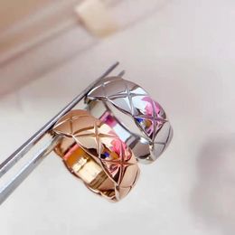 water chestnut overlapping mirror ring luxurys desingers female fashion ins trendy niche design index Finger rings opening for mans and 277B