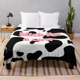 Blankets B Tch I'm A Cow Print Throw Blanket Sofa Quilt Custom Decorative Sofas Plaid